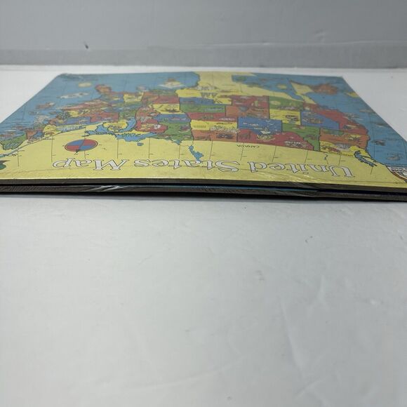 Vintage Random House United States of America Picture Puzzle Landmark World Map - Picture 10 of 11